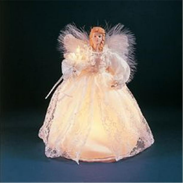 Kurt Adler 10-Light 9-Inch White Angel Treetop Kurt Adler 10-Light 9-Inch White Angel Treetop